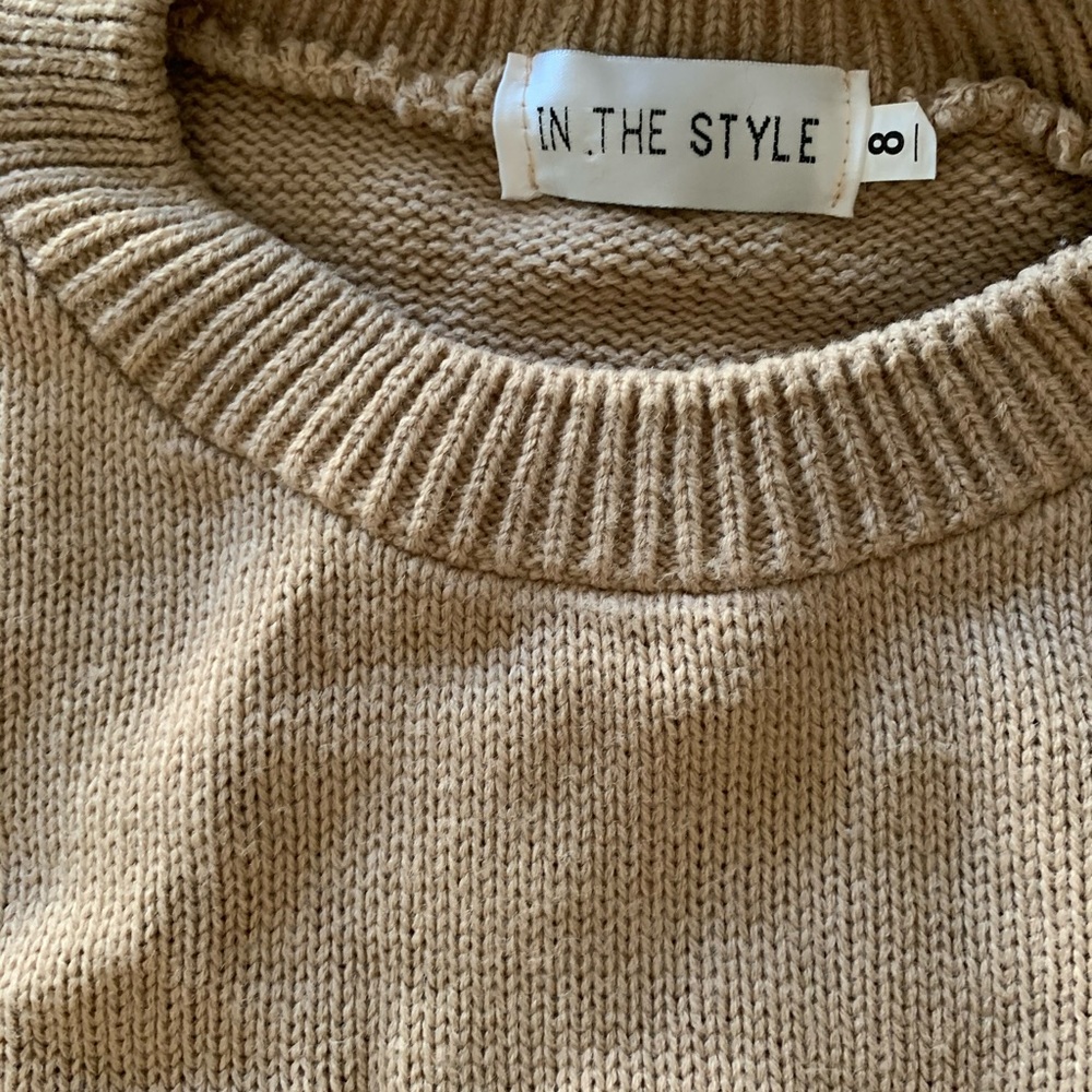 Asos tan cropped sweater